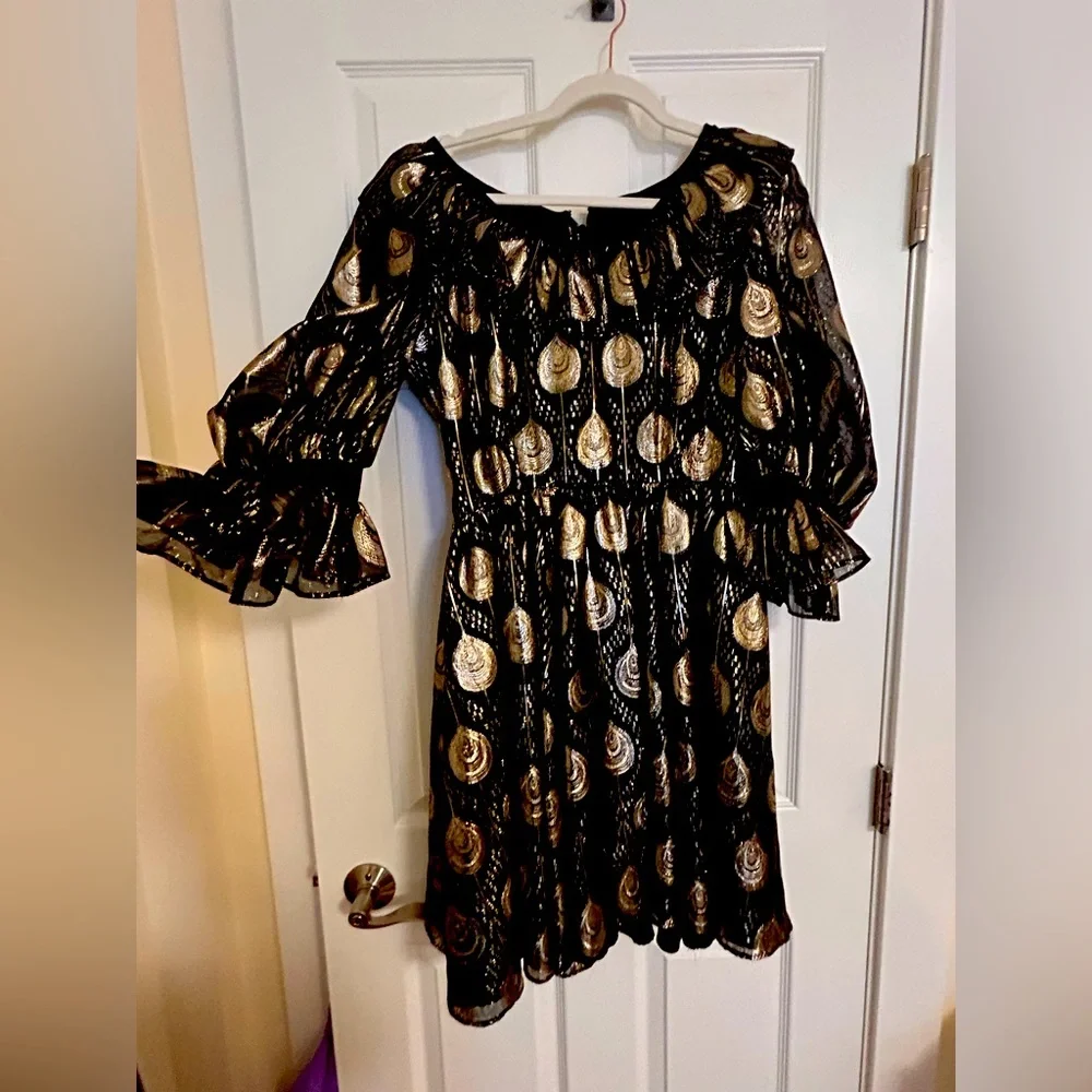 Vintage Art Deco Puff Sleeve Dress - Picture 3 of 11